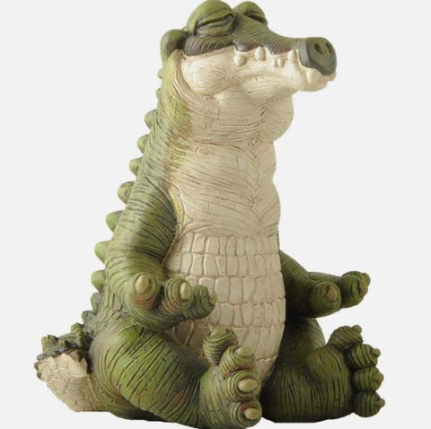 Alligator Buddha Garden Statue - Hilarious Decor