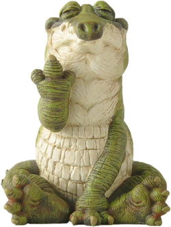 3 inch Alligator Rasing Middle Finger Figurine - Hilarious Decor