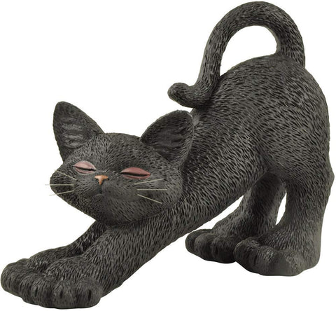 Happy Cat Stretching (Black)