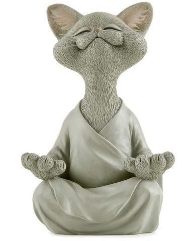 Buddha Cat  5 inch Grey